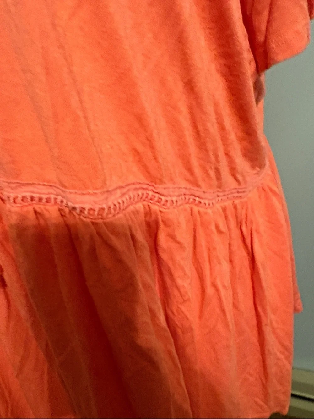 Lane Bryant Coral V-Neck Peplum Tie-Front Tunic - Picture 4 of 7